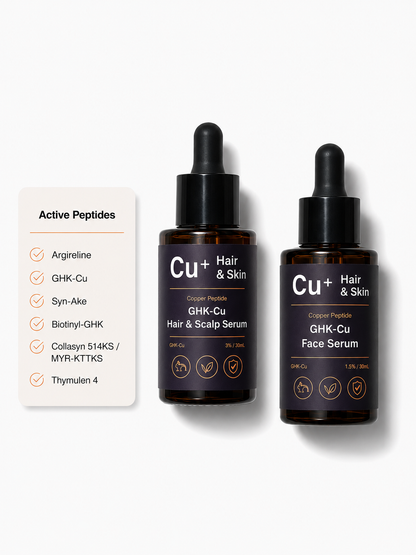 GHK-Cu Copper Peptide Hair & Skin Serum Duo